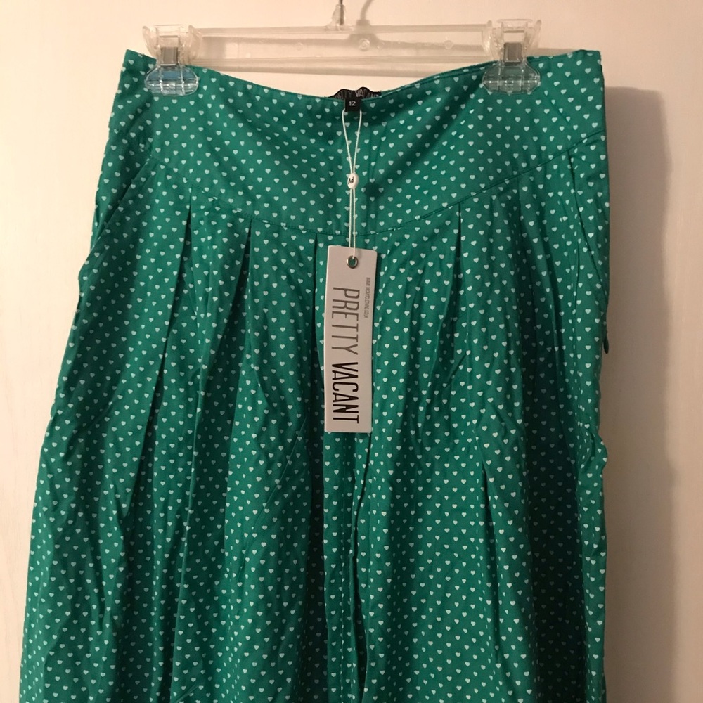 NWT Heart Pattern Midi Skirt